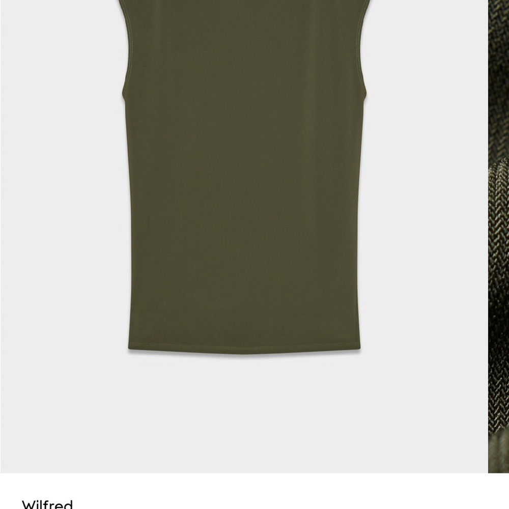 Wilfred Fitted Green Sleeveless Tank Top

BNWT has not been wore, just tried on